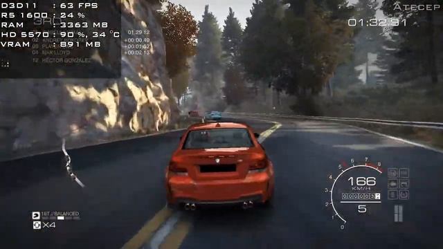 Grid Autosport - HD 5570 + Ryzen 5 1600 смотреть онлайн
