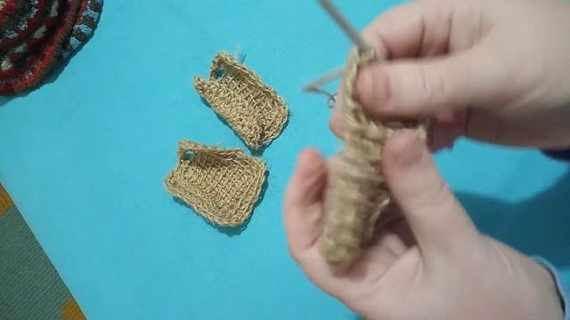 Мочалка для мытья посуды .Джутовая малая. смотреть онлайн