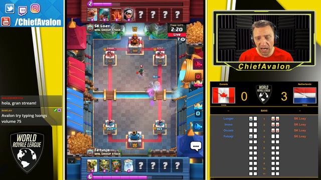 Canada vs. Netherlands ft. SK Loay, Giuliano | World Royale League | Clash Royale eSports Live смотреть онлайн