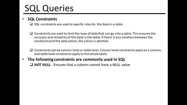 How to use CONTRAINT IN SQL | NOT NULL | UNIQUE | PRIMARY KEY | FOREIGN KEY |CHECK | DEFAULT | INDE смотреть онлайн
