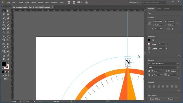 Adobe Illustrator | Type labels for a compass logo rotated around a center point смотреть онлайн