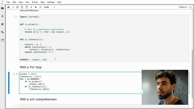 Set comprehensions in Python [Python comprehensions #3] смотреть онлайн