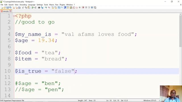 #2 PHP variables, data type, operators and conditional statement - w3school.com смотреть онлайн