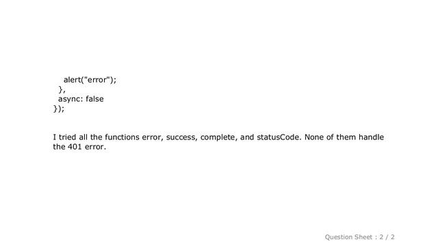 jQuery : jQuery ajax handle 401 Unauthorized смотреть онлайн