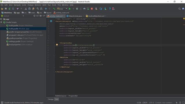 Webview Progress bar In Android Studio смотреть онлайн
