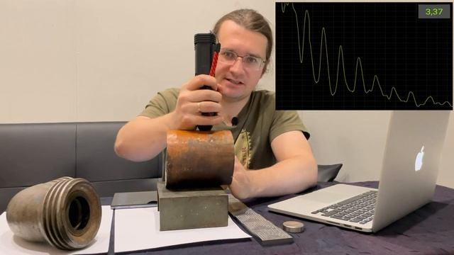 ЭМА толщиномер: А-скан, стробы, эхо-сигналы, скорость звука в металле, измерения через слой ржавчин смотреть онлайн