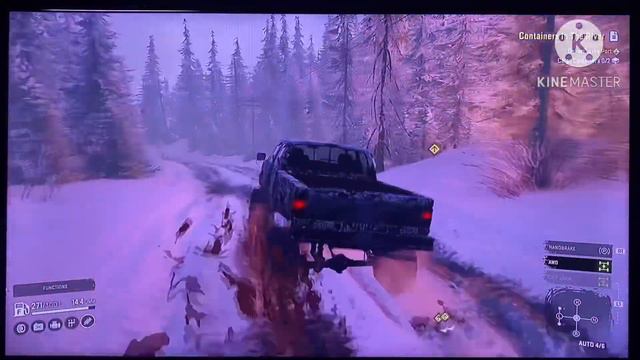 Rescuing a stuck ford | off-roading f-tree kitty Snow Runner смотреть онлайн