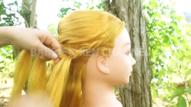 Прическа с плетением на средние волосы. Косы. Braid hairstyle for medium hair смотреть онлайн