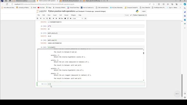 Python practice: math module and sets смотреть онлайн