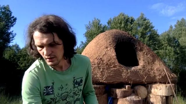 Саманная печь своими руками (уличная печь из глины и соломы) смотреть онлайн