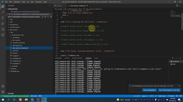 Mastering: Terraform, EKS, Kubernetes, RDS, Secrets Manager, Eksctl, Cloudformation, and ALB Ingres смотреть онлайн