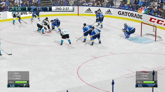 NHL 19 Gameplay San Jose Sharks vs St Louis Blues Full Game NHL 19 Full Sim CPU vs CPU смотреть онлайн