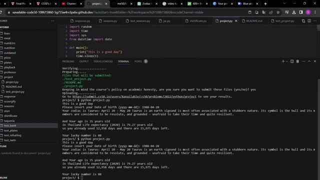 CS50P Final project смотреть онлайн
