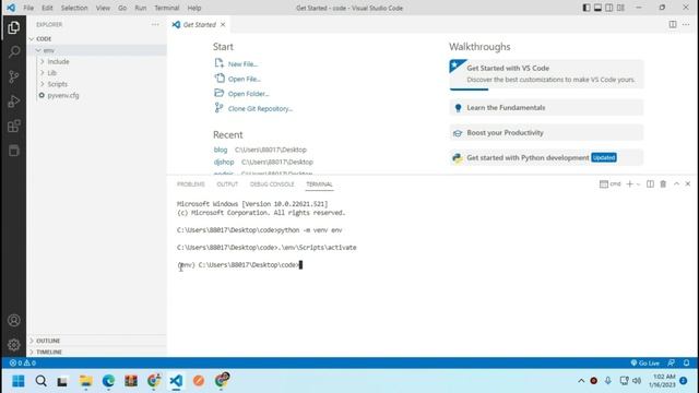 Activate virtual environment Python Windows cmd смотреть онлайн