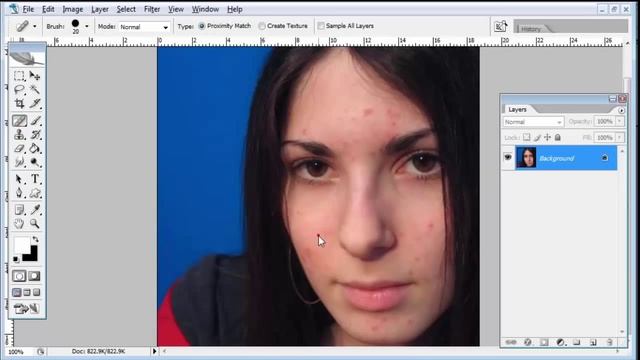 Фотошоп 16 Точечная лечащая кисть смотреть онлайн