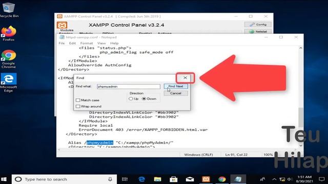 XAMPP - Cara Mengubah Alamat phpMyAdmin смотреть онлайн