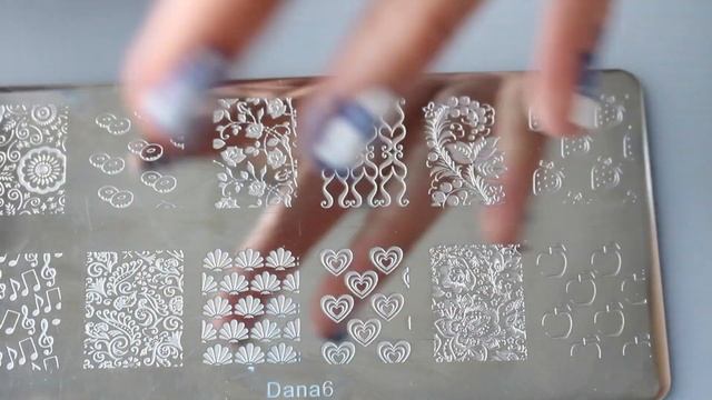 Gzhel Nail Art, Stamping - Гжель на ногтях с помощью стемпинга с пластины Dana 6 смотреть онлайн