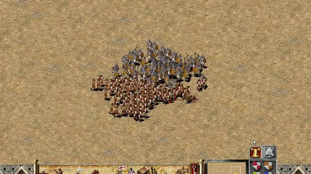 Stronghold Crusader 200 spear men vs 100 Arab swordsmen смотреть онлайн