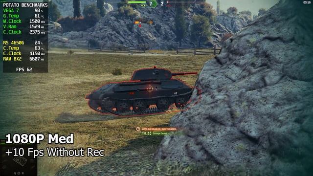 World Of Tanks | VEGA 7 OC RYZEN 5 4650G\4600G 16Gb Ram смотреть онлайн