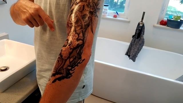 My Experience With A Full Sheet Temporary Arm Tattoo for Men смотреть онлайн