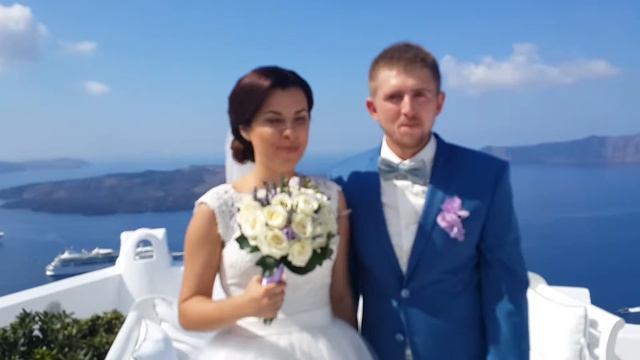 Анастасия и Виталий, свадьба на Санторини смотреть онлайн