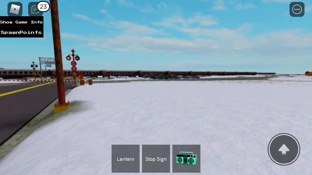 Railroad Crossing And Part 1 At Roblox Car Vs Train! [Winter]