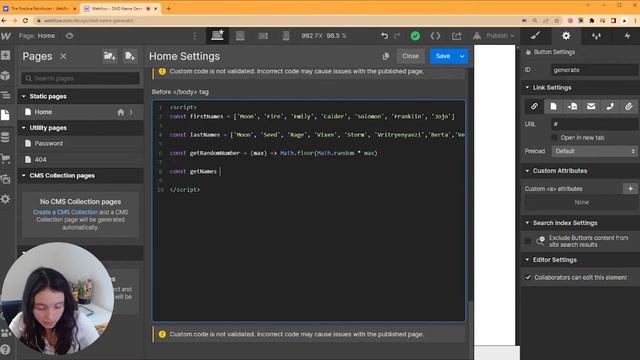 DnD Name Generator using Webflow and Javascript смотреть онлайн
