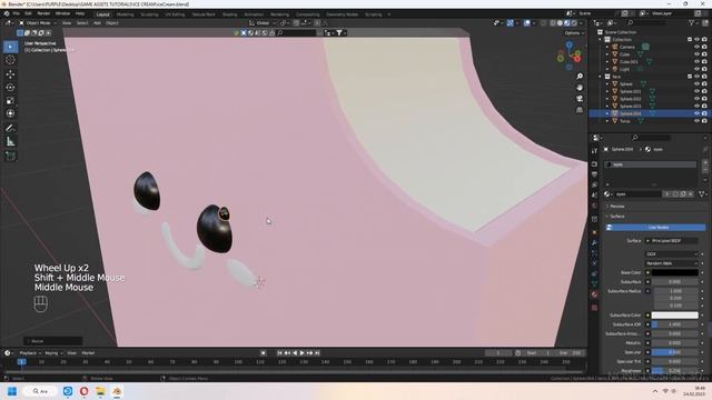 Cute Ice Cream - Low Poly Full Beginner Tutorial / Blender 3.4 смотреть онлайн