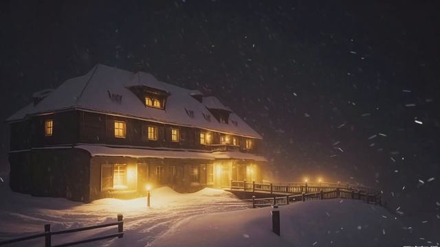 Mighty Blizzard at a Lonely Log Cabin┇Howling Wind & Blowing Snow ❄ Cold Winter Ambience смотреть онлайн