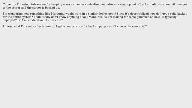 Mercurial for Source Control (and backup) instead of Subversion смотреть онлайн