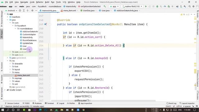 Room persistance library Delete all || Android Studio | Room Database Delete all смотреть онлайн