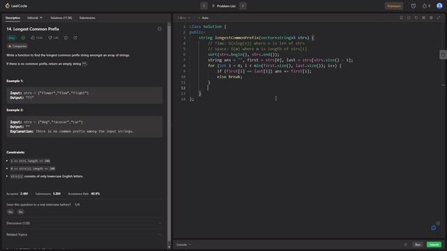 LeetCode Day 4 - Longest Common Prefix смотреть онлайн