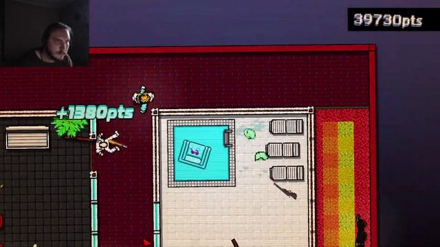 Чел в фурри маске без напряга крошит русскую мафию, Hotline Miami смотреть онлайн