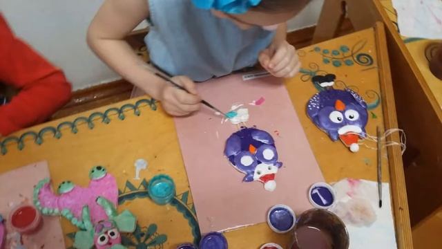 Лепим Совунью из соленого теста и раскрашиваем акриловыми красками. смотреть онлайн