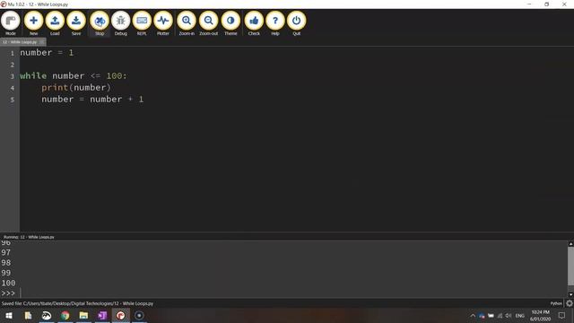 Python - While Loops Tutorial 1 (Count to 100) смотреть онлайн