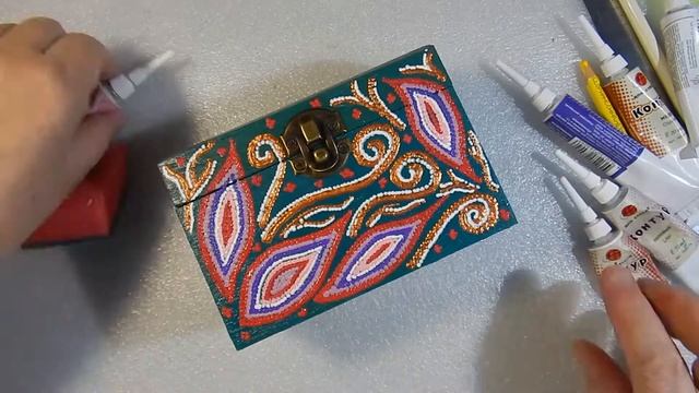Деревянная шкатулка. Урок для начинающих точковать. Мастер класс. Самый простой рисунок. смотреть онлайн