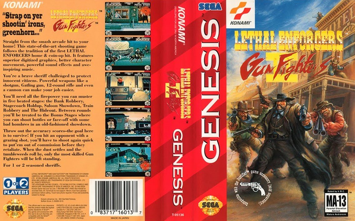 Sega Mega Drive 2 (Smd) 16-bit Lethal Enforcers 2 Gun Fighters Полное прохождение