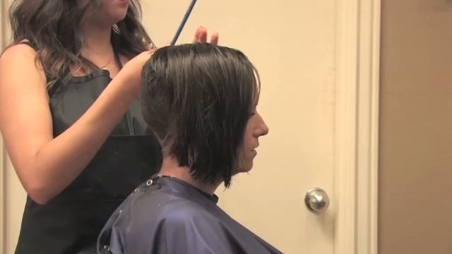 Heather Pt 2: Asymmetrical Undercut Bob Makeover On Model (Free Video)