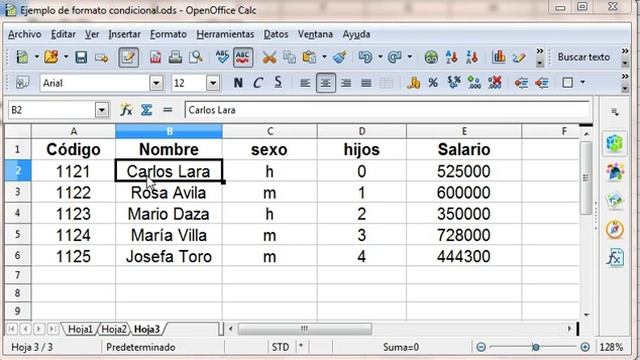 Formato condicional con OpenOffice.org Calc 4. смотреть онлайн