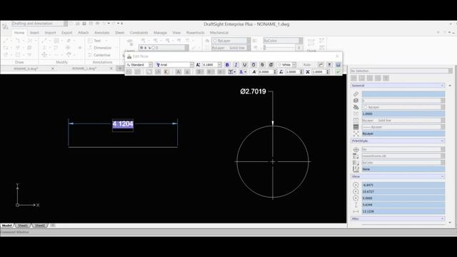 How to add the diameter symbol to your dimension in Drafsight смотреть онлайн