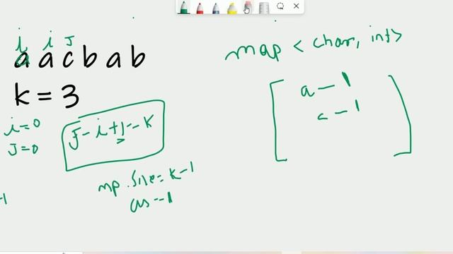 Substrings of length k with k-1 distinct elements | Day-49 Problem of the day | C++ | Sliding Windo смотреть онлайн