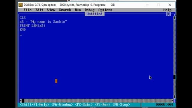 Len function in Qbasic смотреть онлайн