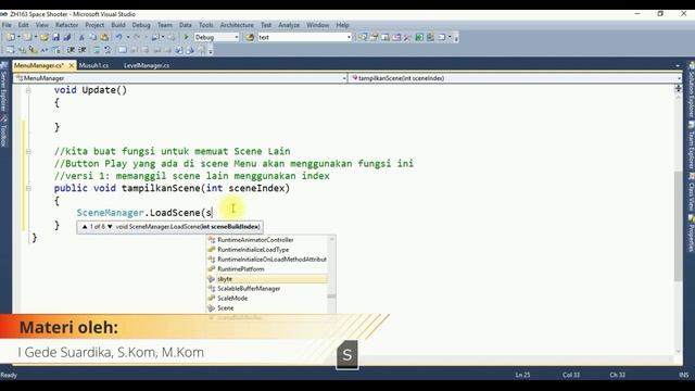 Materi Game Programming Space Shooter 2D bagian 6 Load Scene From Another Scene смотреть онлайн
