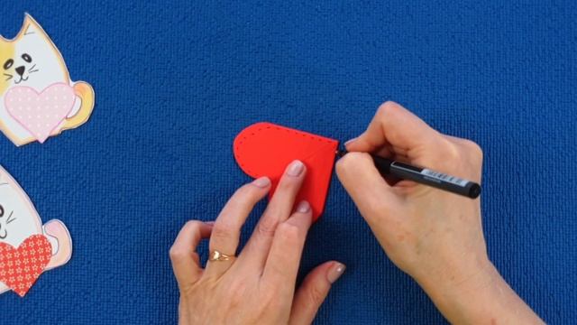 Валентинка своими руками. Очень просто! Валентинка котик на 14 февраля! смотреть онлайн