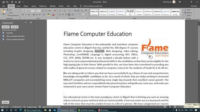 Clipboard in MS Word in HINDI (Cut Copy Paste) | क्लिपबोर्ड, कट कॉपी, पेस्ट, फॉर्मेट पेंटर смотреть онлайн