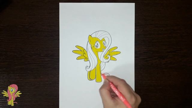 Раскраска Флаттершай Май литл пони / Coloring My Little Pony / Как раскрасить Флаттершай смотреть онлайн