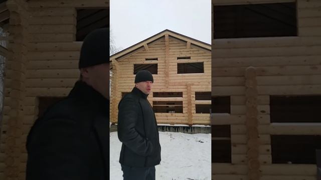 Отзыв заказчика. Дом из оцилиндрованного бревна по проекту Казань. смотреть онлайн