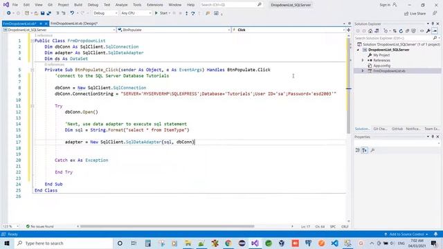 Connect Dropdown List (ComboBox) to SQL Server - VB.NET Forms #ezettutorial #vbnet смотреть онлайн