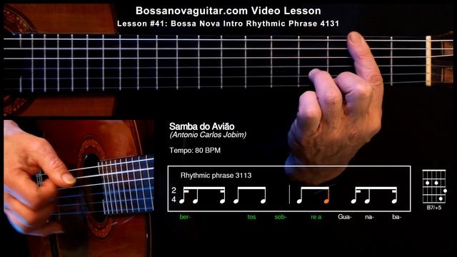 Samba do Avião - Bossa Nova Guitar Lesson #41: Bossa Nova Intro Phrase 4131 смотреть онлайн