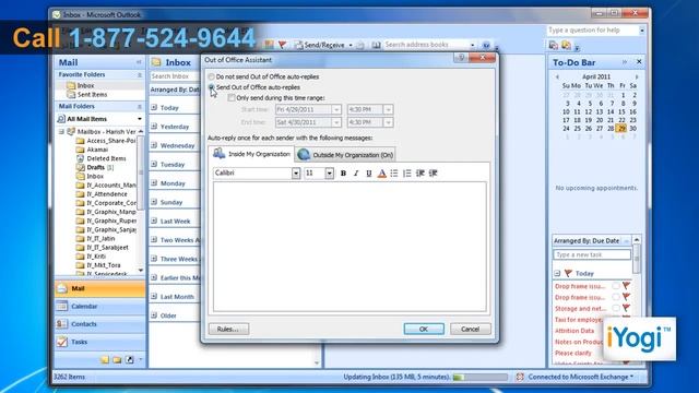 How to setup autoreply in Microsoft® Outlook 2007 in Windows® 7 смотреть онлайн
